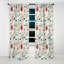 Pastel scandinave géométrique formes V - rideau occultant géométrique abstrait - 1 panneaux-107546797