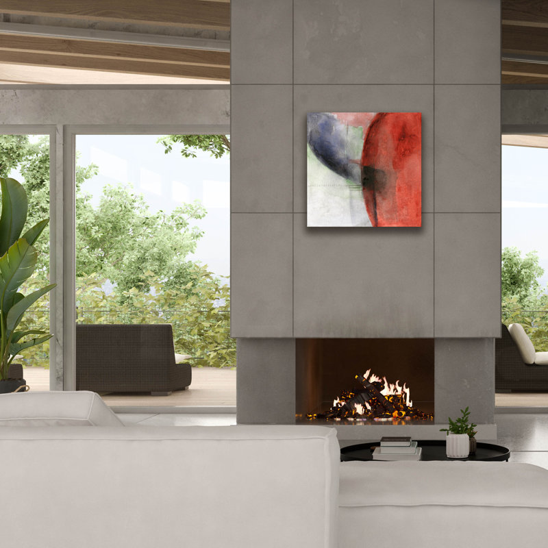 «The Distant Fire» par Michelle Oppenheimer, art mural sur toile, 26 po x 26 po, H 26 po x l 26 po x P 1,5 po