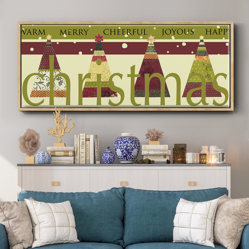 Happy Merry Joyous- Framed Canvas