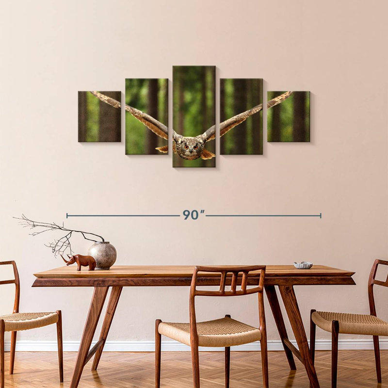 Eurasian Owl, 36" H x 80" W