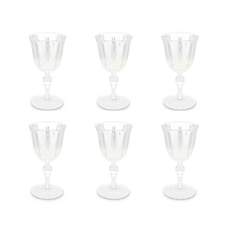 Country 250ml Goblet Set, Transparent