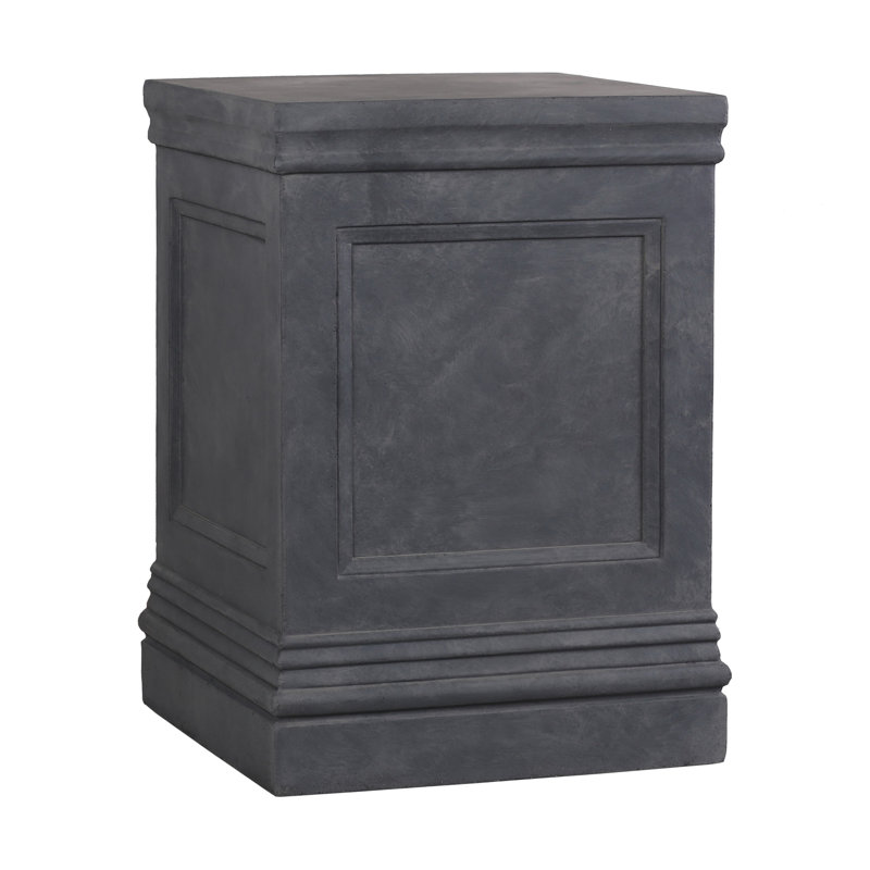 Pedestal, White Washed Gray, 29.13" H x 20.86" W x 20.86" D
