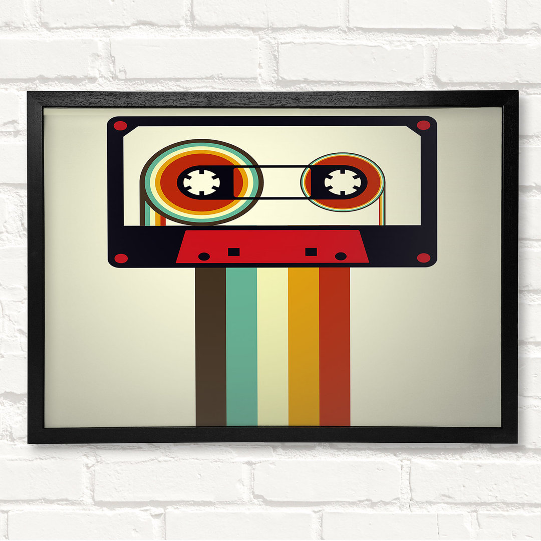 Retro Tape 1 Gerahmter Druck