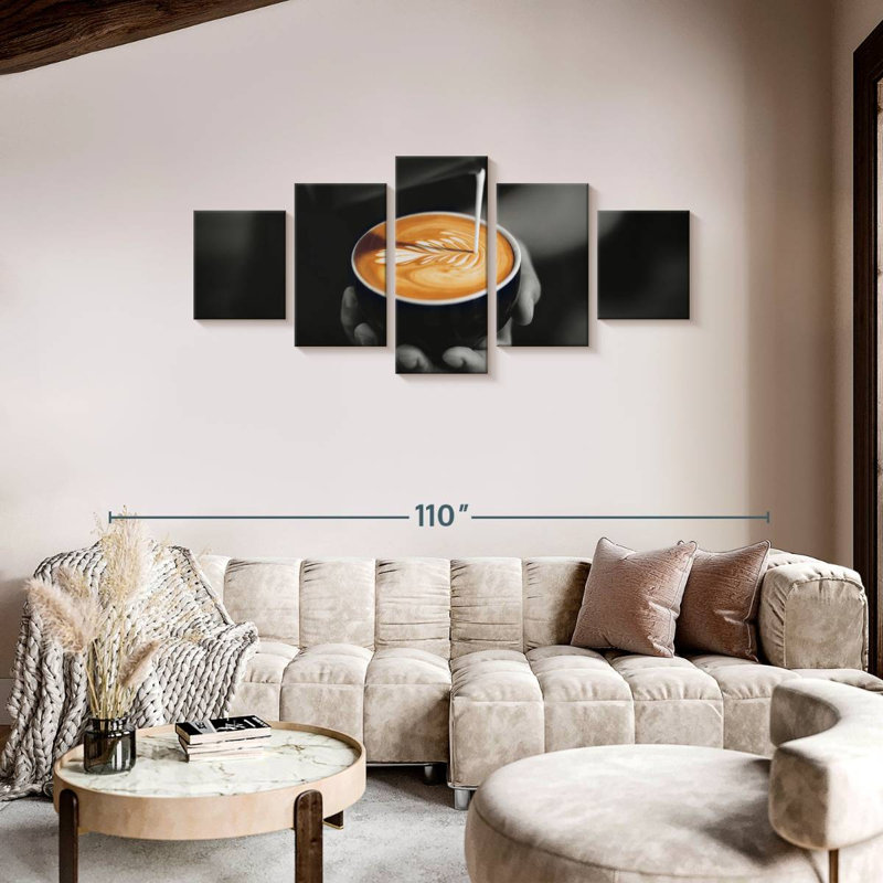 Café au lait Barista, H 36 po x l 80 po