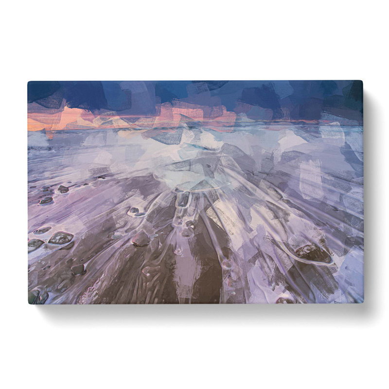 Beach in Iceland in Abstract - Wrapped Canvas Graphic Art Print, 35cm H x 50cm W x 3cm D
