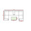 Ensemble modulaire d'extérieur 4 places avec coussins
