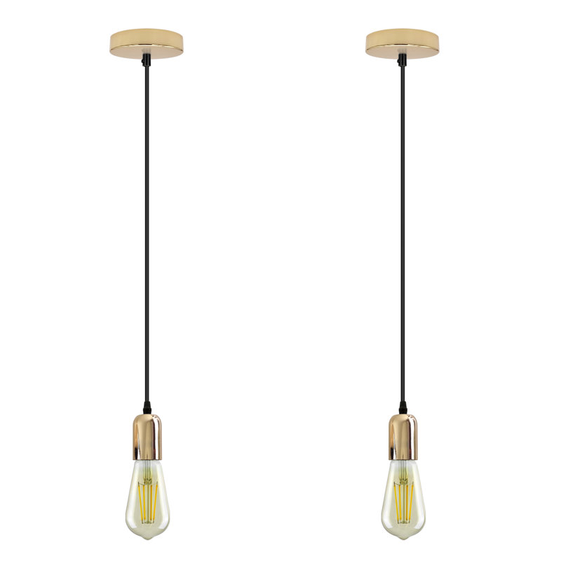Ashim 2 - Light French Gold Single Pendant