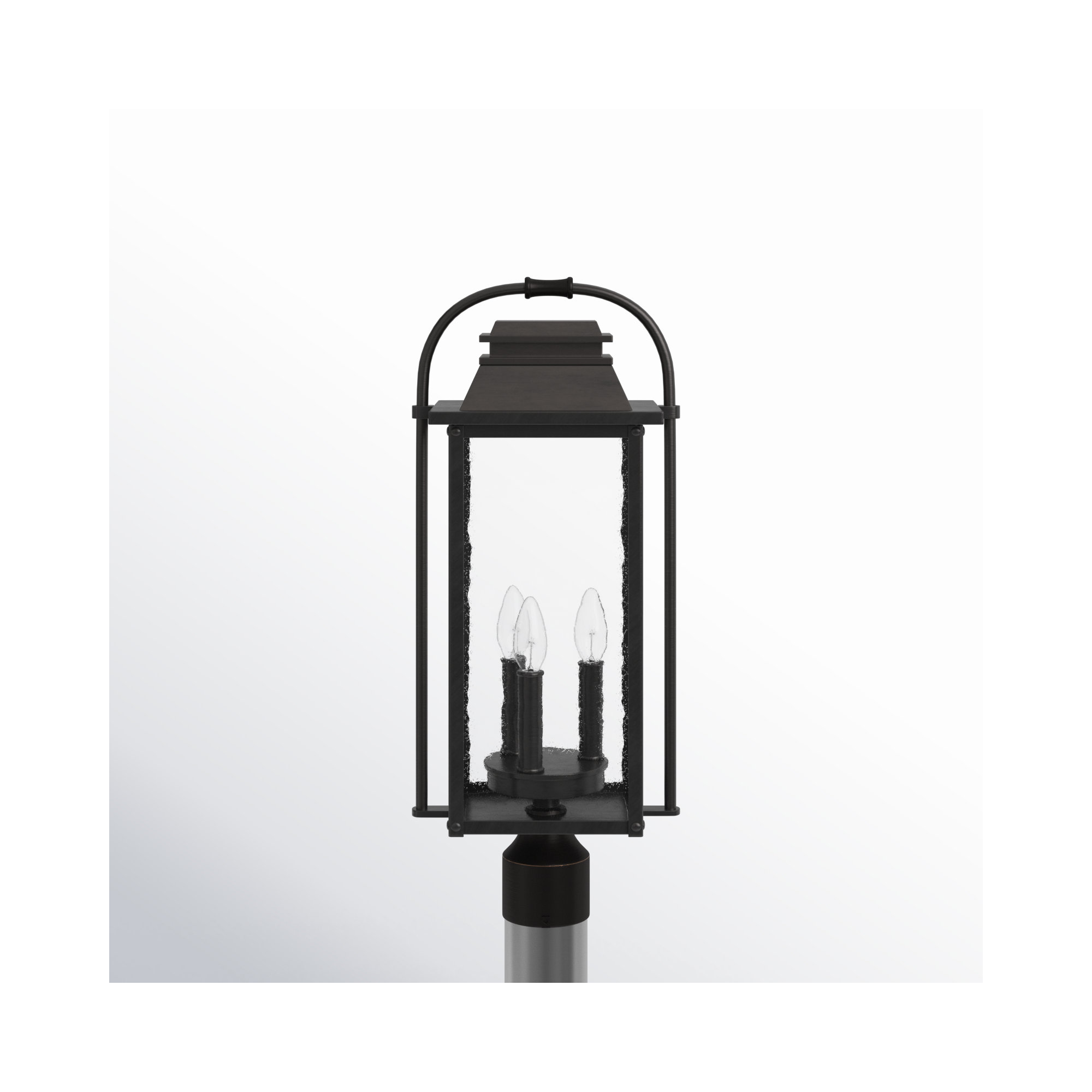 Newson Seeded Metal Outdoor Lantern Head, Antique Bronze