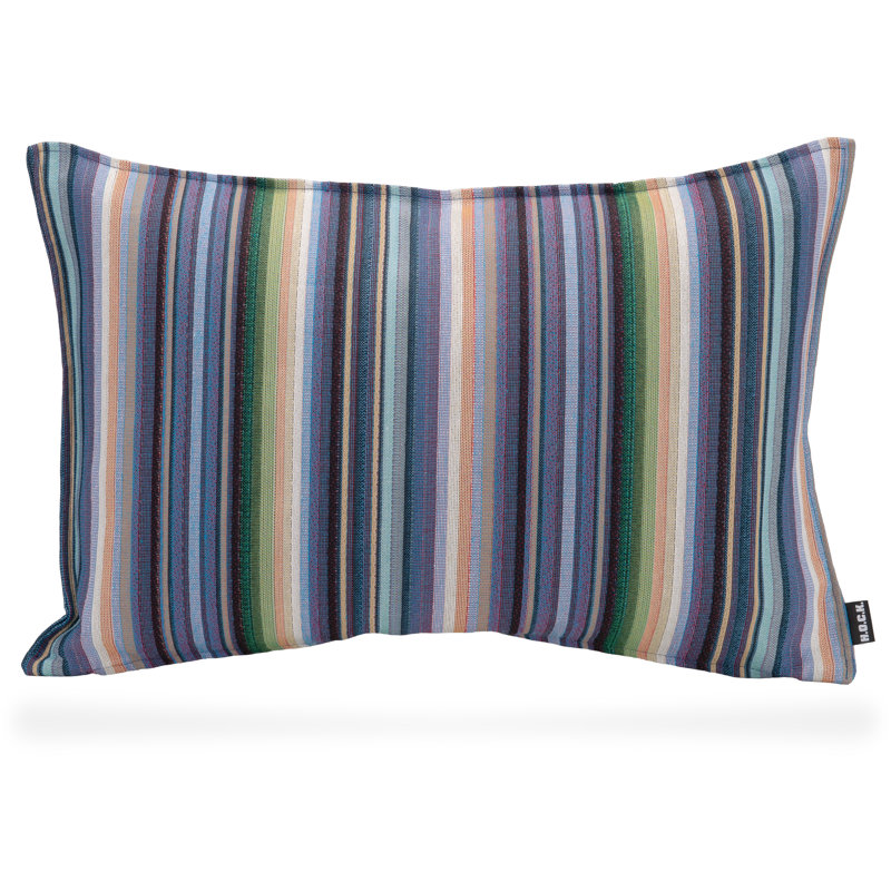Blondie Striped Rectangular Throw Cushion, Blue, 40 x 60cm