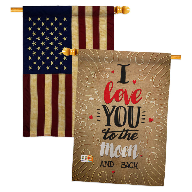 Drapeau de maison à 2 côtés en polyester / mélange de polyester 40 x 28 po