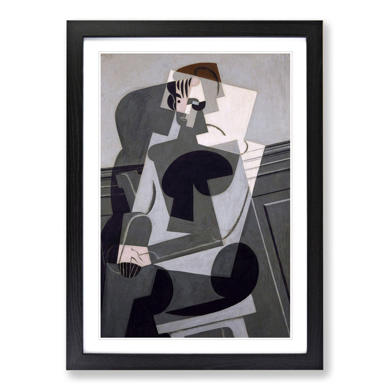 Portrait Josette Gris by Juan Gris - Framed Print, 48cm H x 36cm W x 2cm D, Black Framed