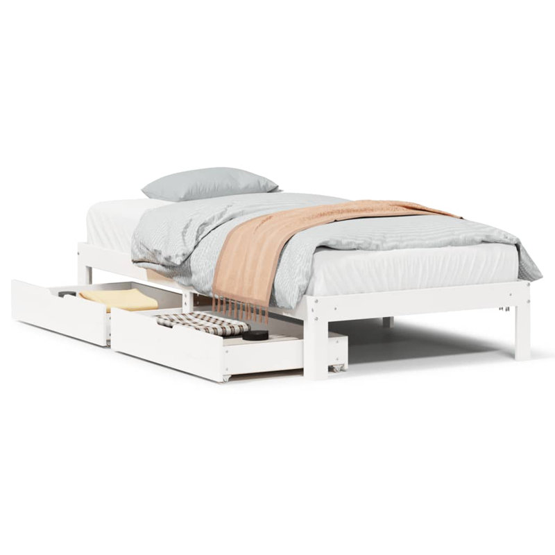 Storage Bed, White, Small Single (2'6)