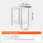 Stainless Steel Work Table with Back Baffle, Adjustable Shelf-731770404