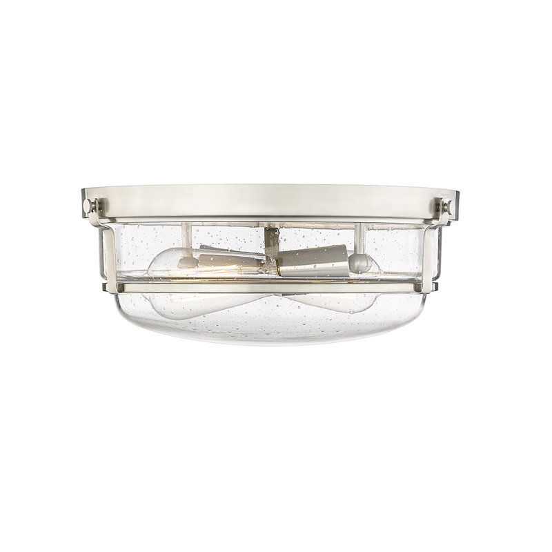 Mayson 2-Light Flushmount Ceiling Light Brushed Nickel, Brushed Nickel