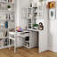 Bureau d'ordinateur avec porte en verre pour bureau à domicile ou bureau d'étude, bibliothèque et huche, bureau d'ordinateur avec bureau rotatif à 90 degrés, grand espace de travail-123266568