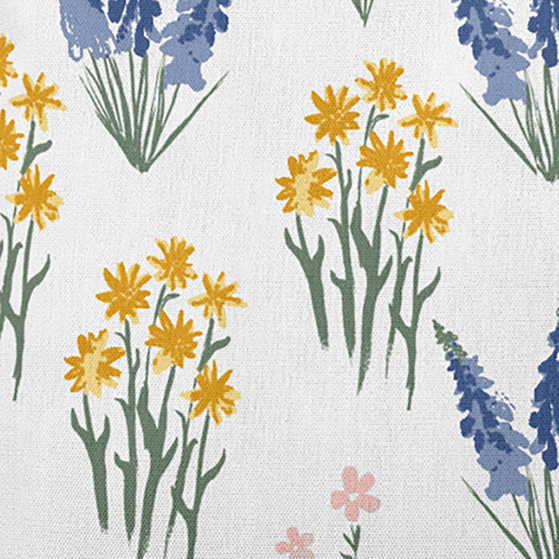 Coussin intérieur / extérieur Leafy Branch, H 20 po x l 20 po, Bleu / jaune / vert floral