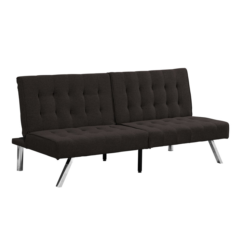 Futon Bed With Ergonomic Design For Relaxed Sitting Modern Wood Frame And Storage Feature, Espresso