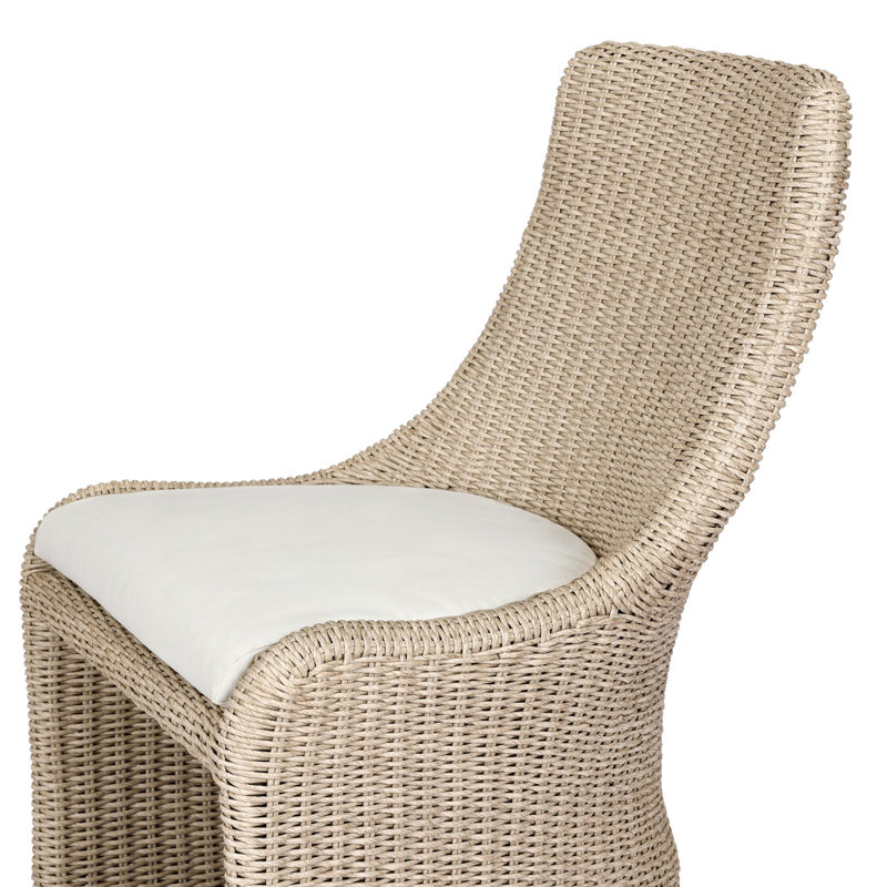 Blaire Outdoor Dining Side Chair, Vintage White