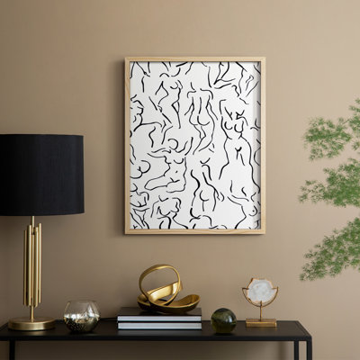 Vintage Floral Print CXXXIV Framed Print - Solid Wood
