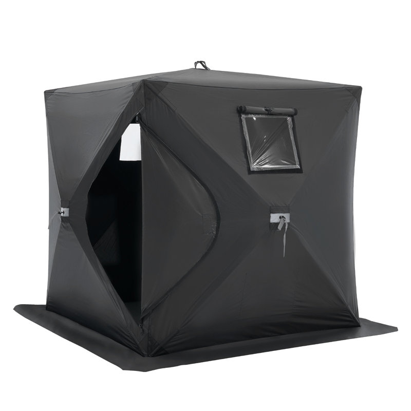 Tent, Black, 165.1cm H x 152.4cm W x 152.4cm D