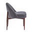 Chaise rembourrée en tissu et fer