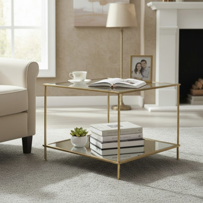 Loftus Glass Top End Table