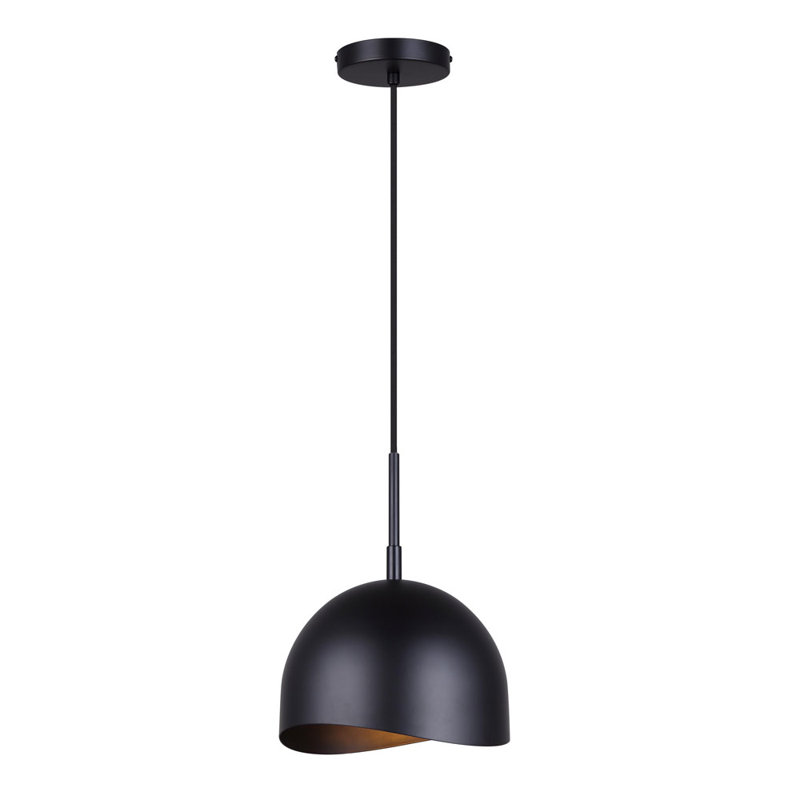 Eevan 1 - Light Bell Pendant, Black, 61.75" H x 9" W x 9" D