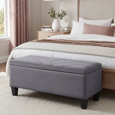 Pearl Upholstered Ottoman Storage Bench