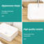 Lavabo de salle de bain rectangulaire en céramique blanche 16 x 12 pouces - moderne, teinté, à poser sur comptoir, installation moderne-1008832280