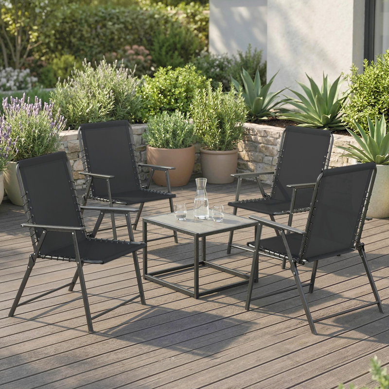Folding Chair, 4, Black