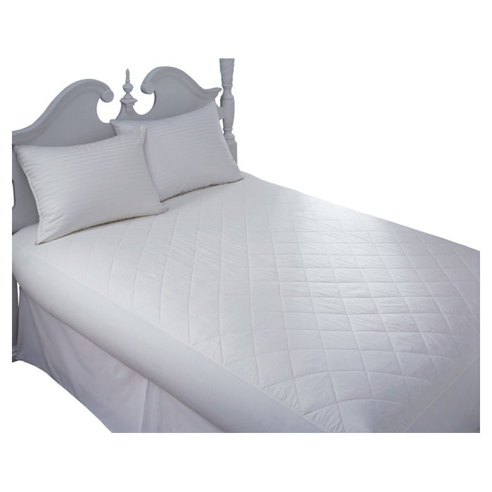Adorian Cotton Polyester Mattress Pad, King, 1.5"