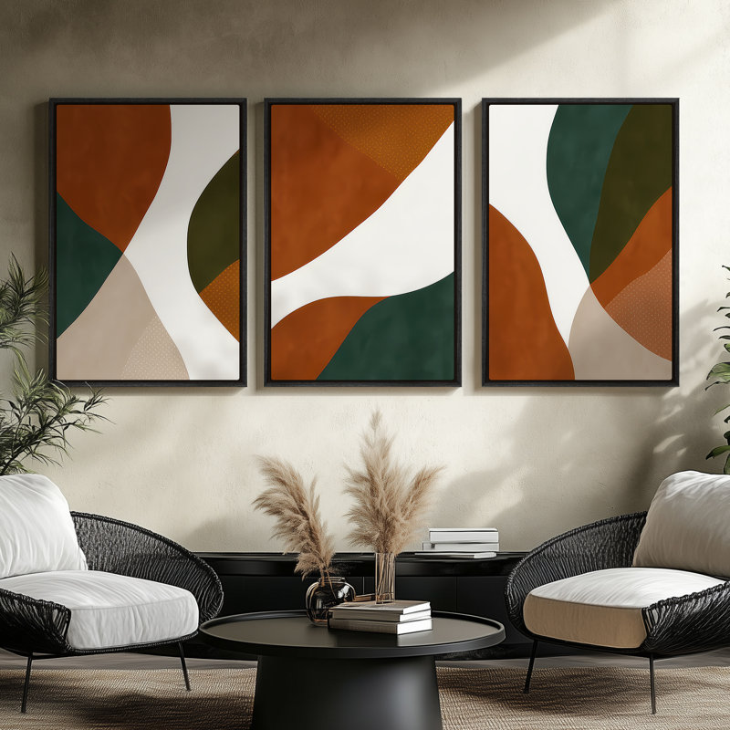 Art mural encadré sur toile, impressions murales abstraites rétro 24 "x 36", H 36 po x l 24 po, Noir
