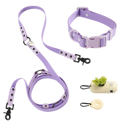 Luna 8FT Adjustable 6-in-1 Waterproof Hands-Free Leash and Collar with LED Flashlight