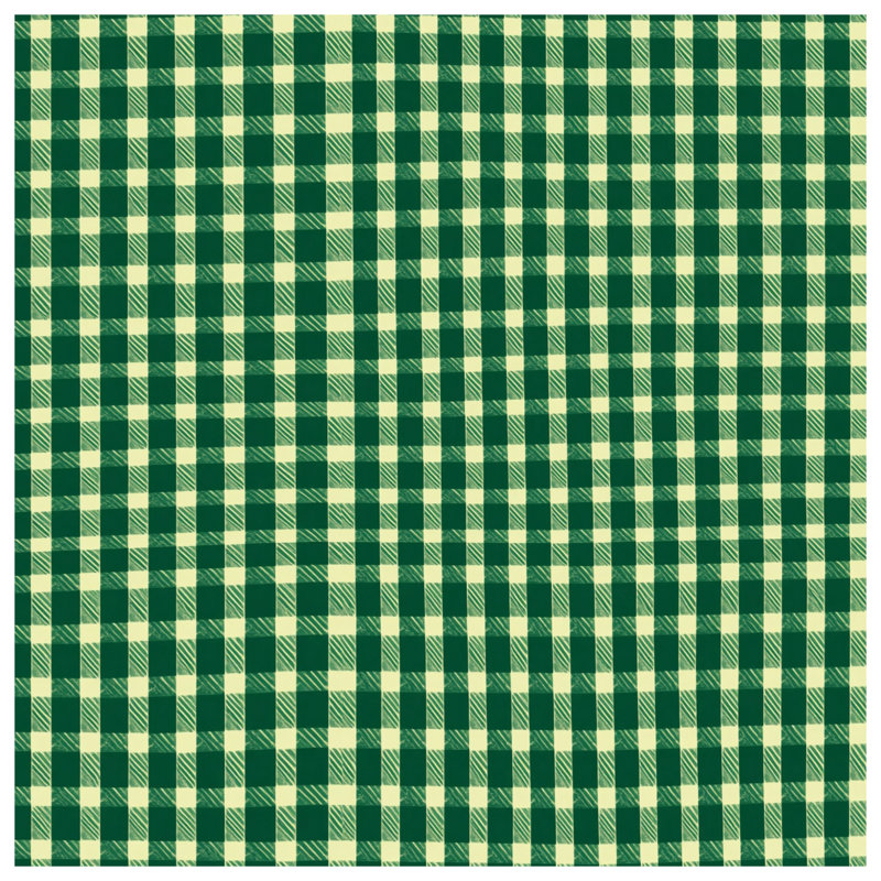 Tapis de bain à motif écossais vert et blanc, 24in W x 17in L