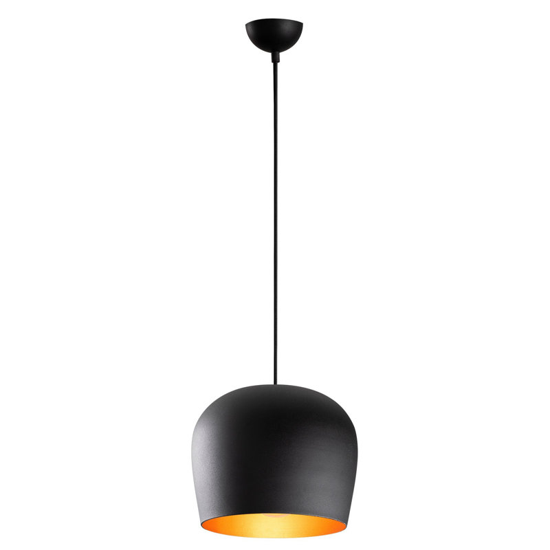 Lustre industriel moderne, structure en fer noir, 9,1 po de diamètre x 44,9 po de hauteur | Douille E27, 40 W maximum | Longueur de câble réglable de 35,4 po | Style scandinave, parfait pour la décoration de la maison et du bureau, classé IP20