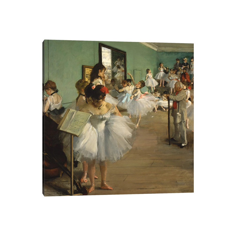 The Dance Class, 1873-74 by Edgar Degas - Wrapped Canvas Painting, 66.04 cm H x 66.04 cm W x 3.175 cm D