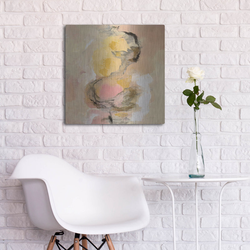 «Peony Aroma I» par Silvia Vassileva, art mural en métal, H 24 po x l 24 po