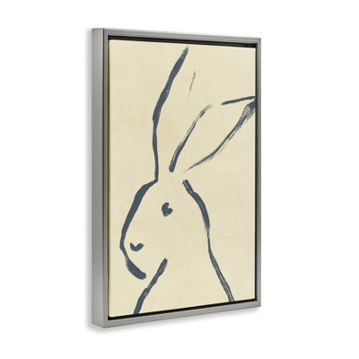 «Minimal Brushed Rabbit Canvas Wall Art» par June Erica Vess