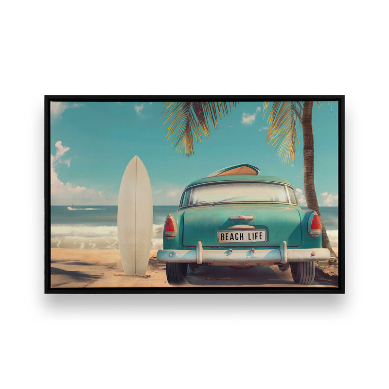Imprimé «Endless Coastline», H 12,75 po x l 18,75 po, Noir satiné