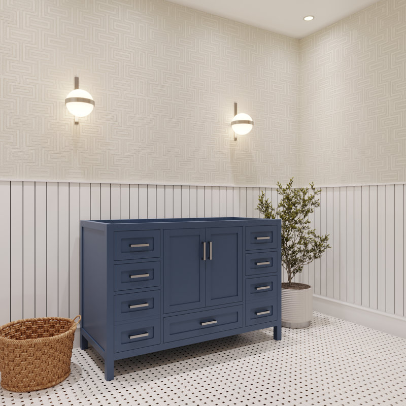 Base de meuble-lavabo 47 po Rooh seulement, Bleu marine