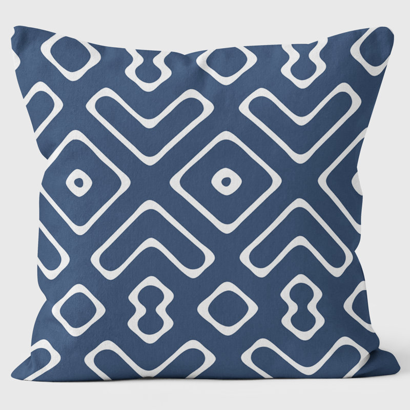 Mouths - Abstract Cushion, Blue