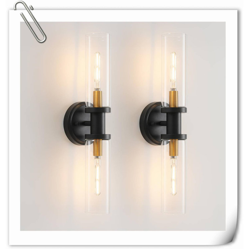 Tamarsha Brass LED Plug-in Armed Sconce