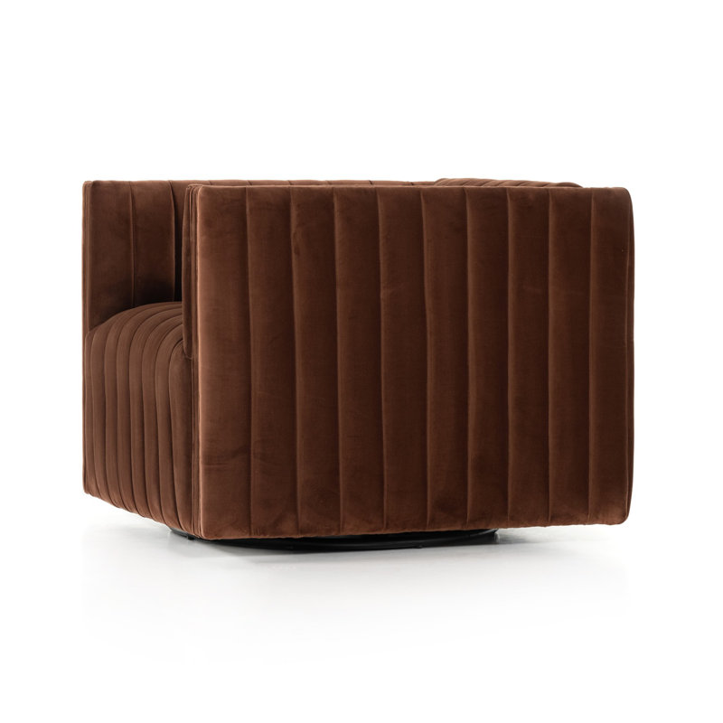 Augustine Swivel Armchair, Surrey Auburn Cotton Blend