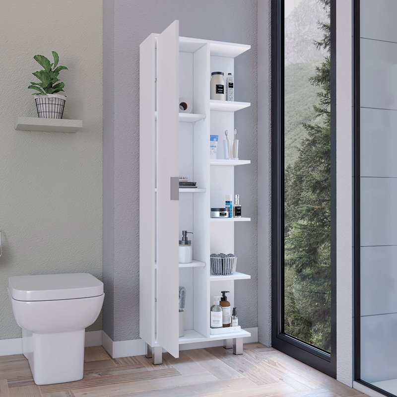 Armoire H 63 po, avec 1 porte et 9 tablettes