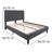 Aluino Panel Button Tufted Upholstered Platform Bed Frame - No Box Spring Required-671736504-671736508