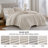 3-Piece King Soft Faux Fur Ribbed Comforter Set,Ivory