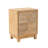 Fayola Farmhouse Brown 2 Drawers Nightstand with Ring Pattern-1925083650