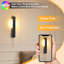 1-Light Sunrise Black LED Flush Mounted Sconce