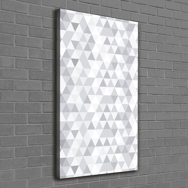 Gray Triangles - Wrapped Canvas Print