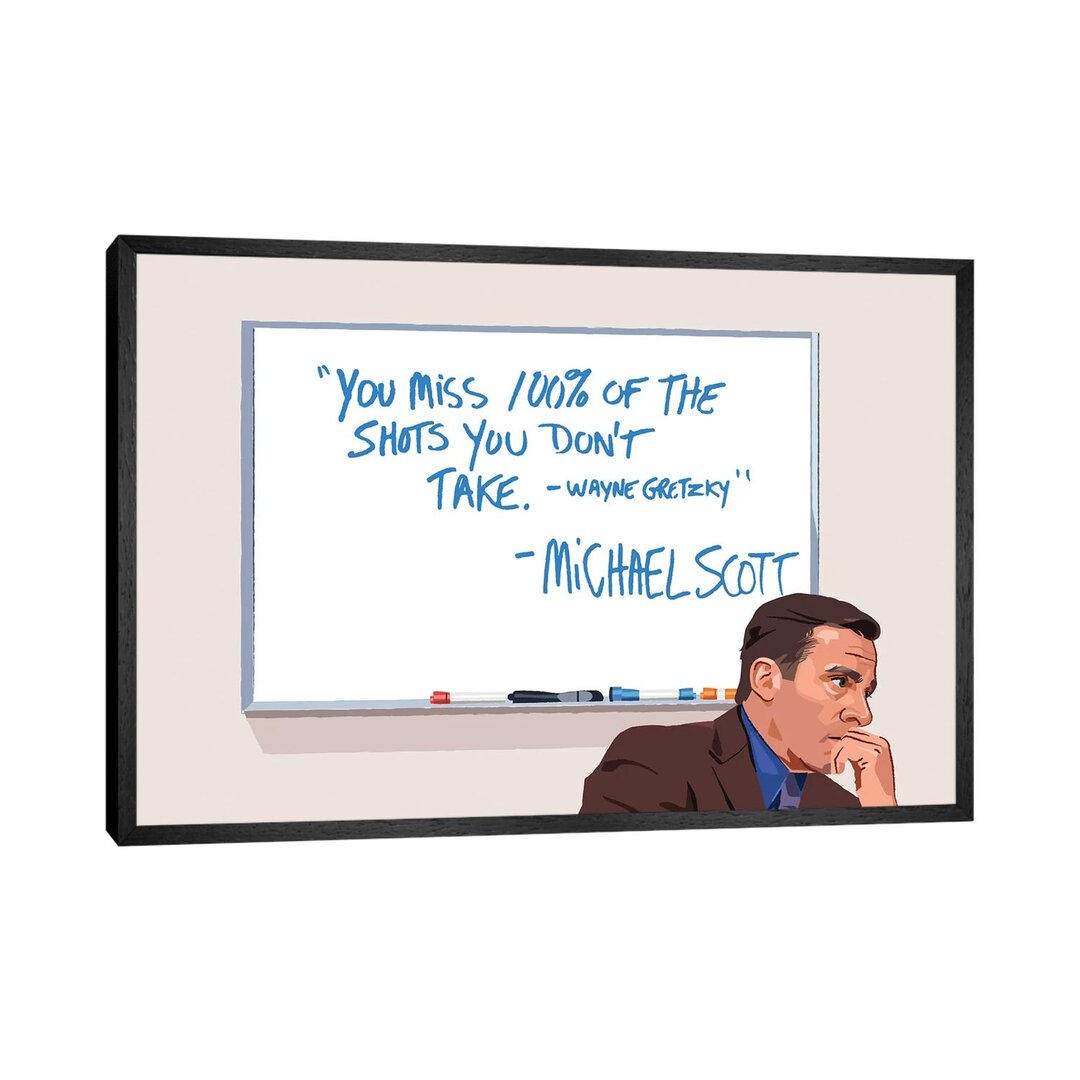 Leinwandbild Michael Scott Wayne Gretzky Illustration von Holly Van Wyck